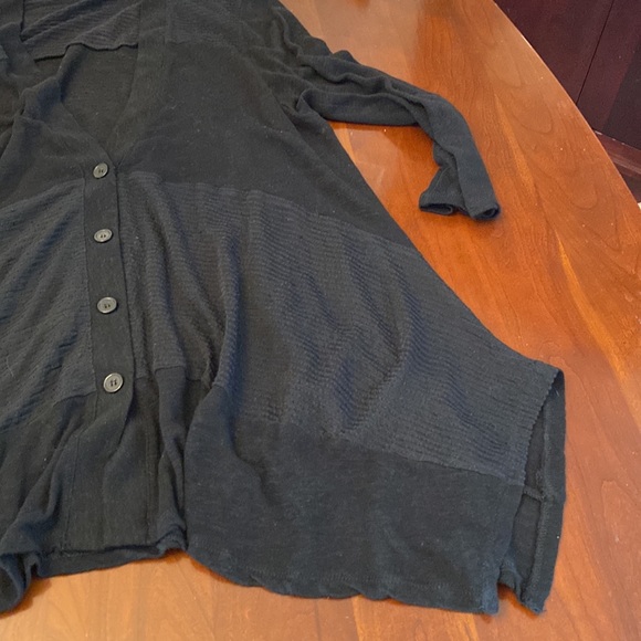 Black lightweight button down or open sweater - Picture 10 of 10